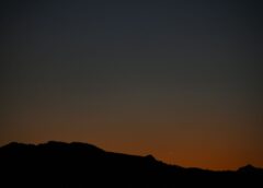 Venere e Saturno in congiunzione al tramonto